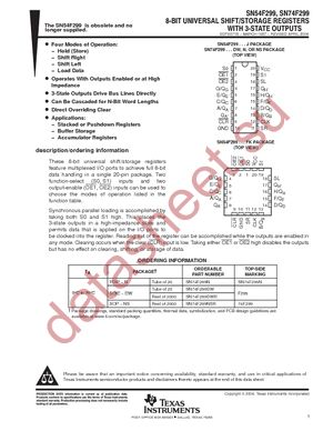 SN74F299NSR datasheet  